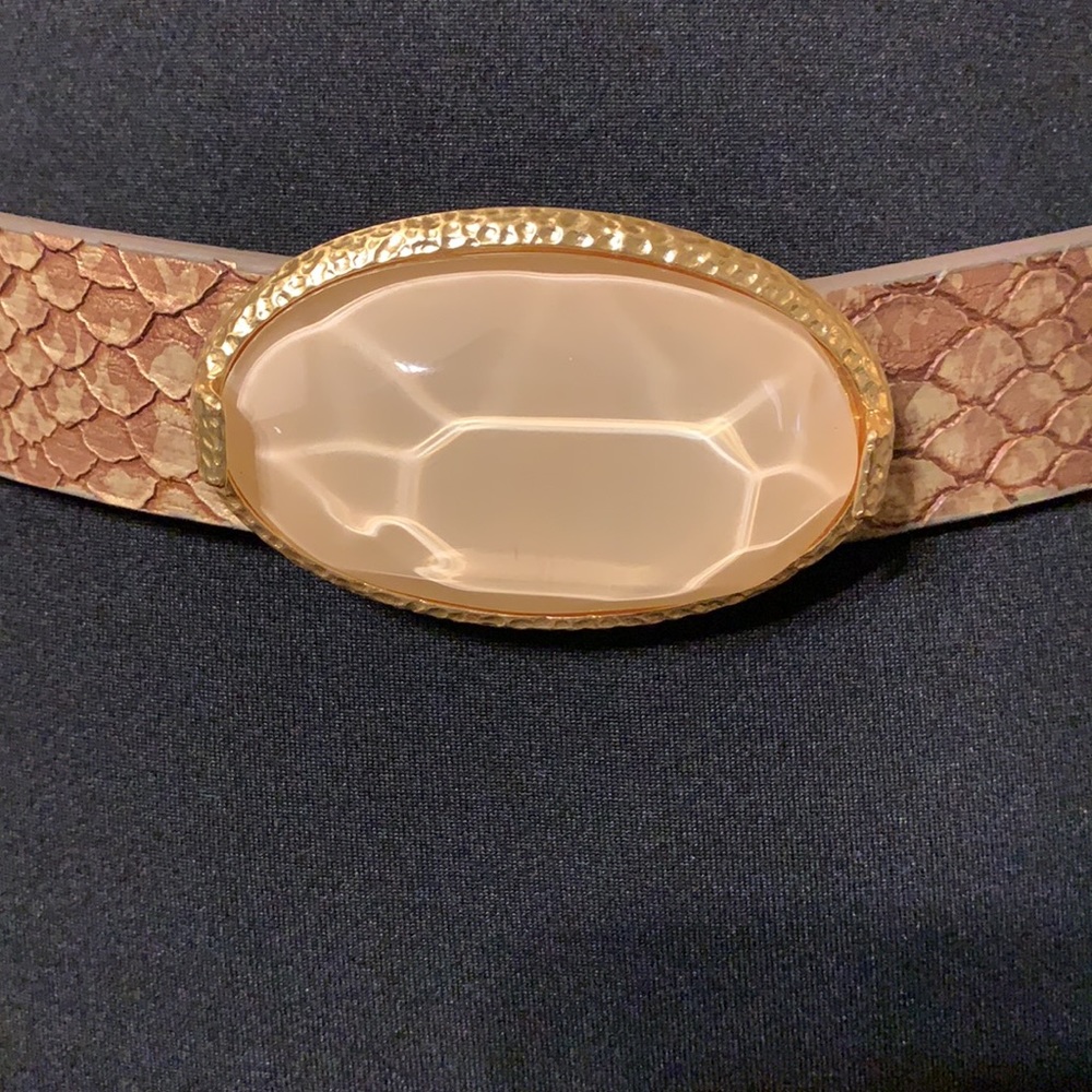 Chico’s Faux Snake Print Belt M/L - Picture 3 of 14